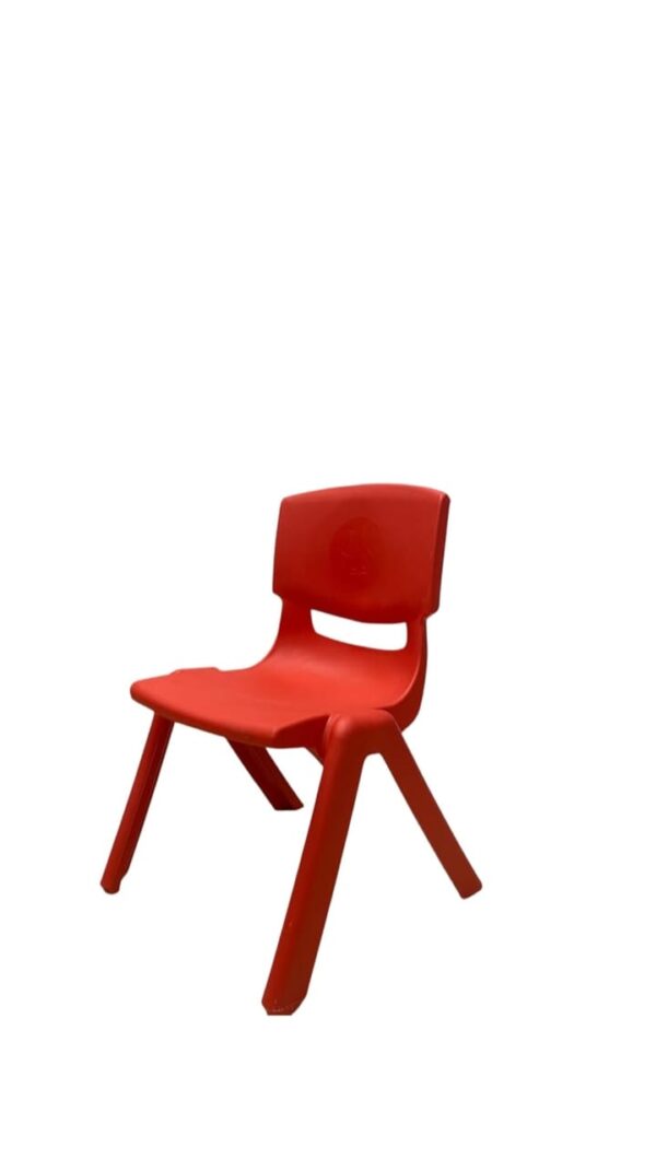 Set of 5 Red Plastic Baby Chairs – Durable, Lightweight & Stackable Kids Chairs for Home, School & Play - Image 2